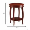 Homeroots 24 x 18 x 18 in. Aberta Side Table Red 286289